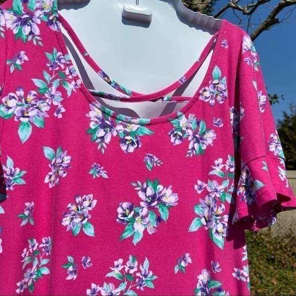 𝅺JUST Be sundress with lattice back detail in fun floral. Snatch it up fast. - Picture 3 of 8